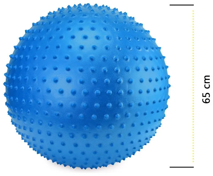 М'яч для фітнесу (фітбол) Cornix 65 см масажний Anti-Burst XR-0483 Blue