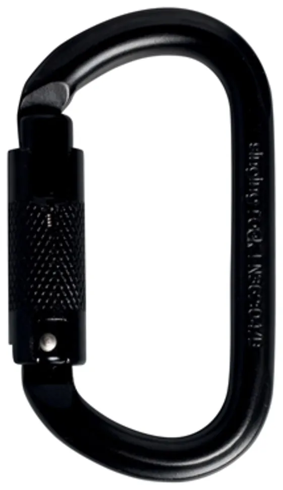 Карабін Singing Rock Steel Oval Carabiner Triple Lock, Black (SHM_SR K4241ZB07)