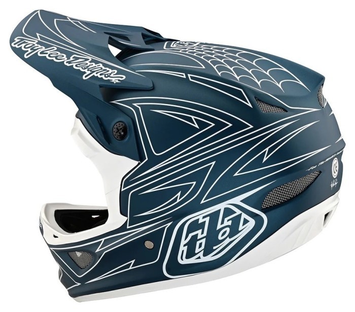 Велосипедный шлем TLD D3 FIBERLITE HELMET SpiderStripe [Blue] M