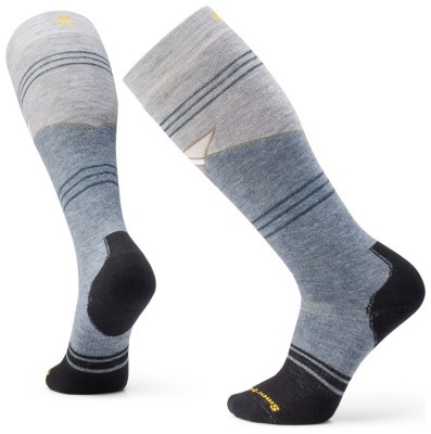 Мужские носки Smartwool Snowboard Full Cushion Mountain Geo Pattern OTC, Pewter Blue, XL