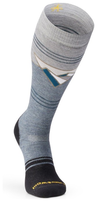 Мужские носки Smartwool Snowboard Full Cushion Mountain Geo Pattern OTC, Pewter Blue, XL