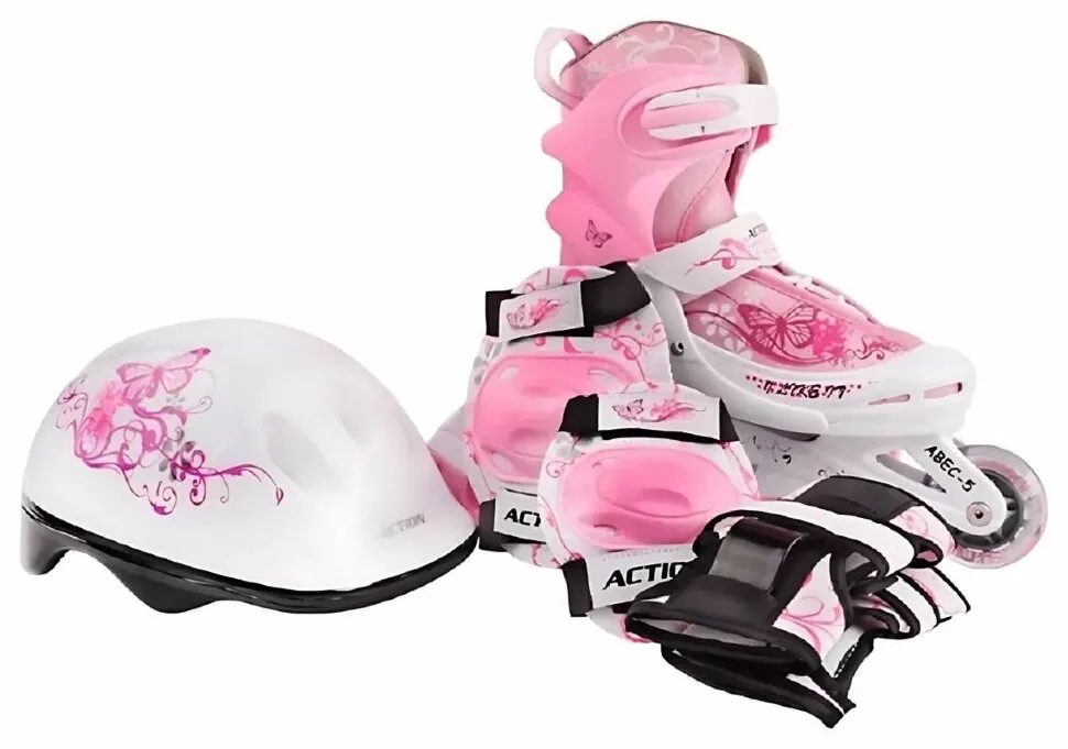 Роликові ковзани Action  Pinky (компл)/Pink (30-33)