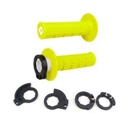 Мото грипсы ODI HALF-WAFFLE MX V2 Lock-On FLO-Yellow