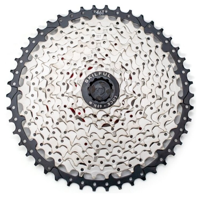 Кассета 11-к SkilFul CS-G620 11-46T c ал. пауком, никелированная