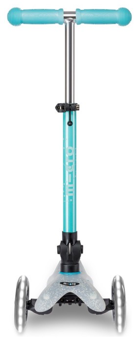 Самокат MICRO серії "Mini Deluxe Foldable Orion Glow LED" – СИНІЙ (складаний, до 50 кг (kg), триколісний)
