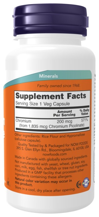Chromium Picolinate 200 mcg - 250 caps