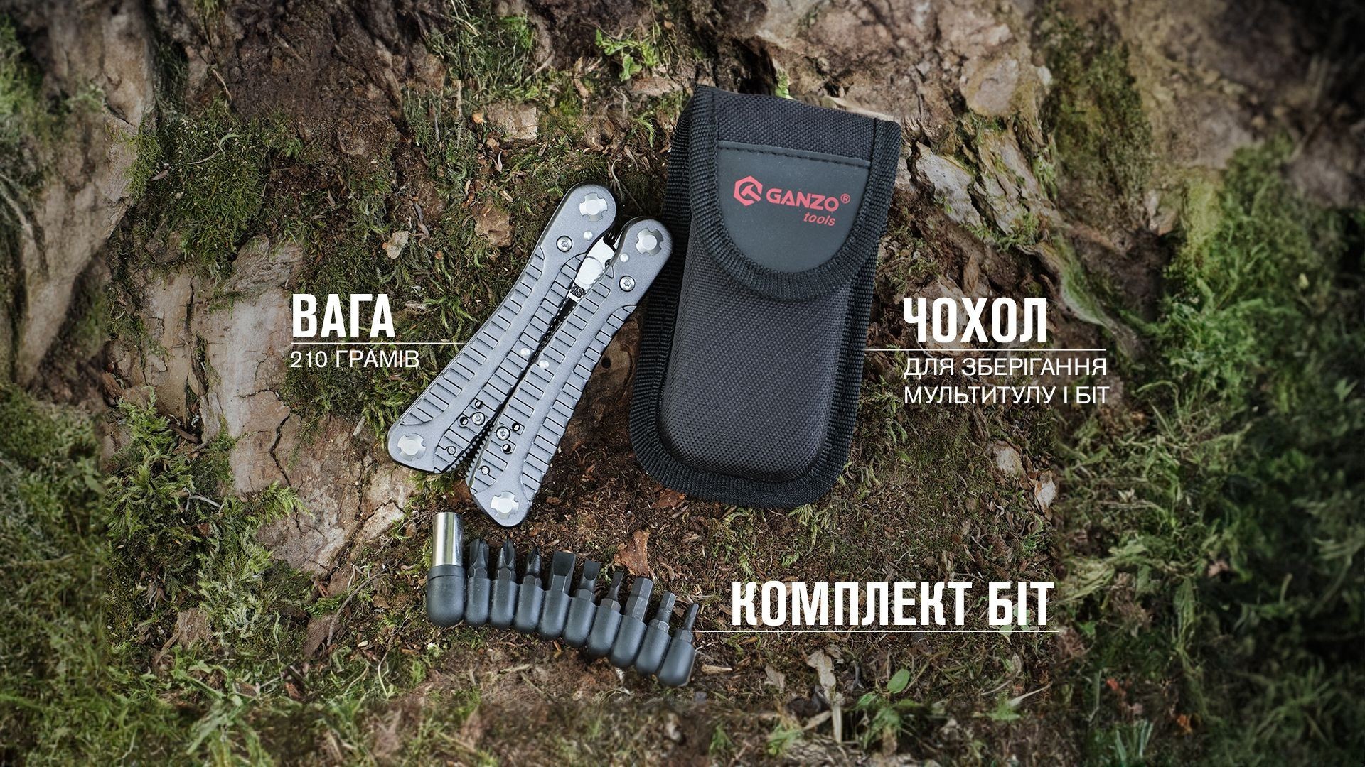 Мультитул Multi Tool Ganzo G105 G3130, укр, укр