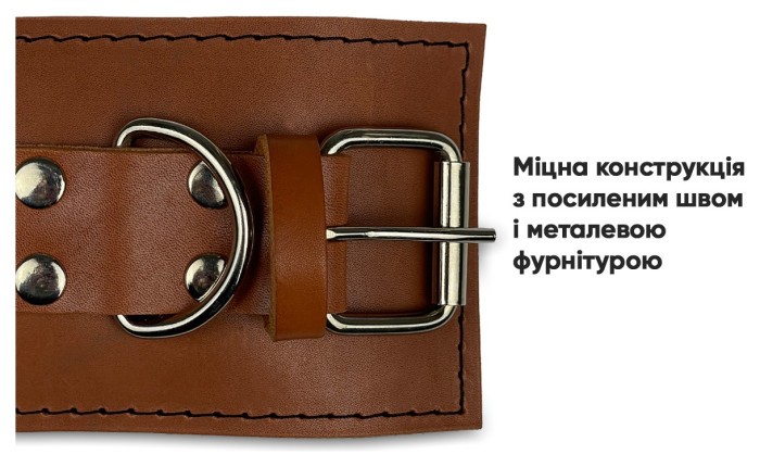 Манжета EasyFit F10 для тяги на тренажере (кожа) коричневая.