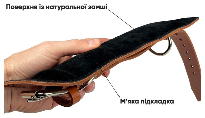 Манжета EasyFit F10 для тяги на тренажере (кожа) коричневая.