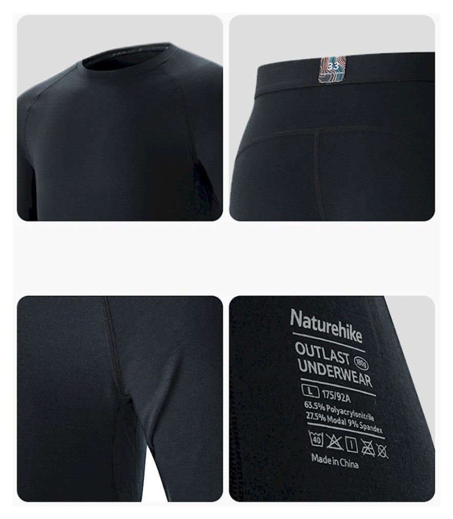 Комплект термобелья мужского Naturehike NH22NY001, демисезон, размер XXL, зеленый