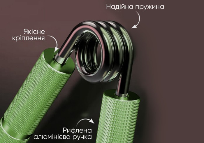 Кистевой эспандер EasyFit Hand Grip PRO 91 кг зеленый (200 lb)