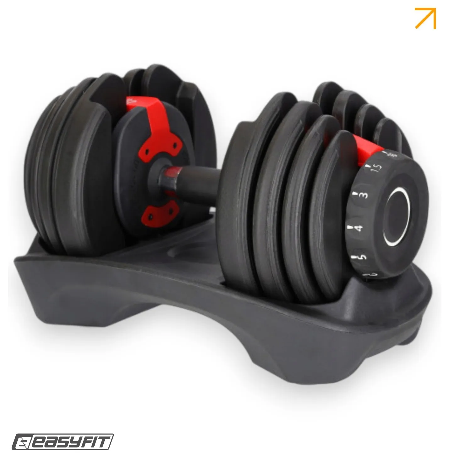 Гантель набірна EasyFit UniWeight 1,5–16 кг (Чорний)