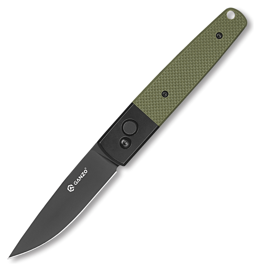 Ніж складаний Ganzo G721B-GR зелений, чорний клинок, укр, укр