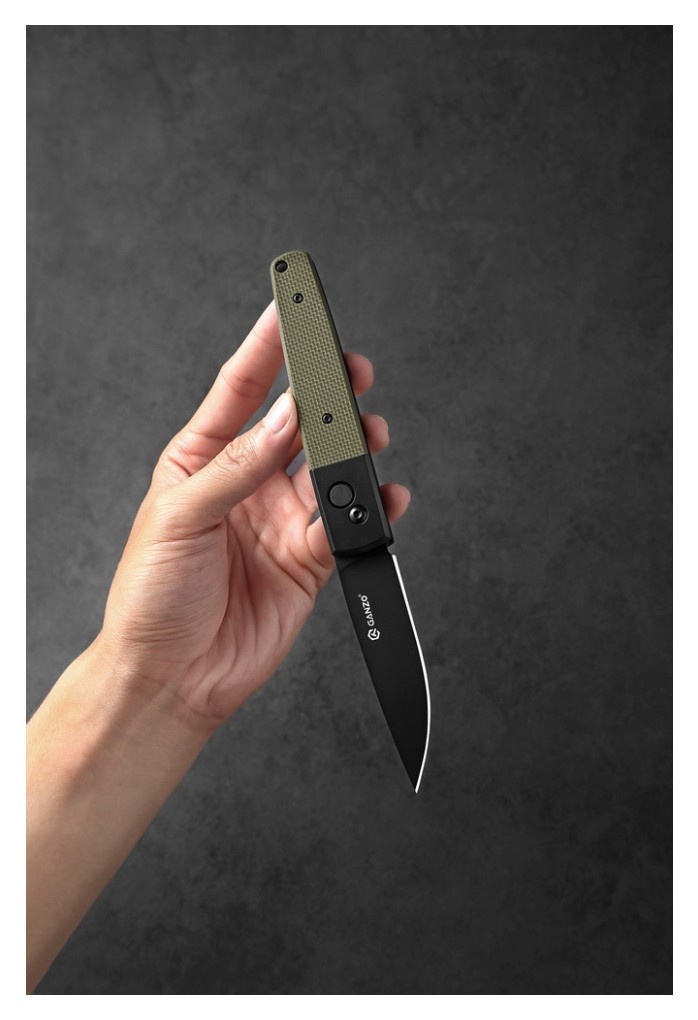 Ніж складаний Ganzo G721B-GR зелений, чорний клинок, укр, укр