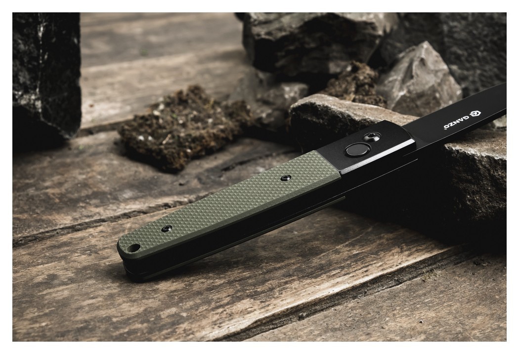 Ніж складаний Ganzo G721B-GR зелений, чорний клинок, укр, укр