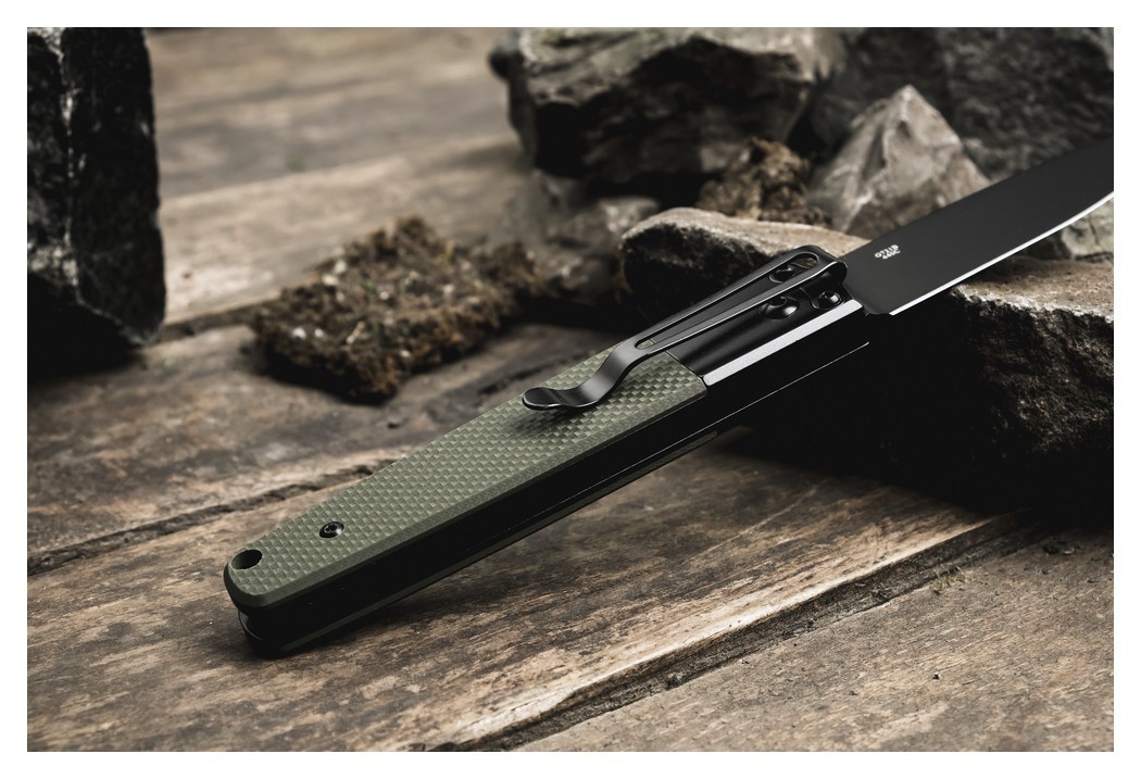 Ніж складаний Ganzo G721B-GR зелений, чорний клинок, укр, укр