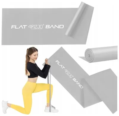 Стрічка-еспандер для спорту та реабілітації 4FIZJO Flat Band 200 х 15 cм 15-25 кг Silver (P-5907739310446)