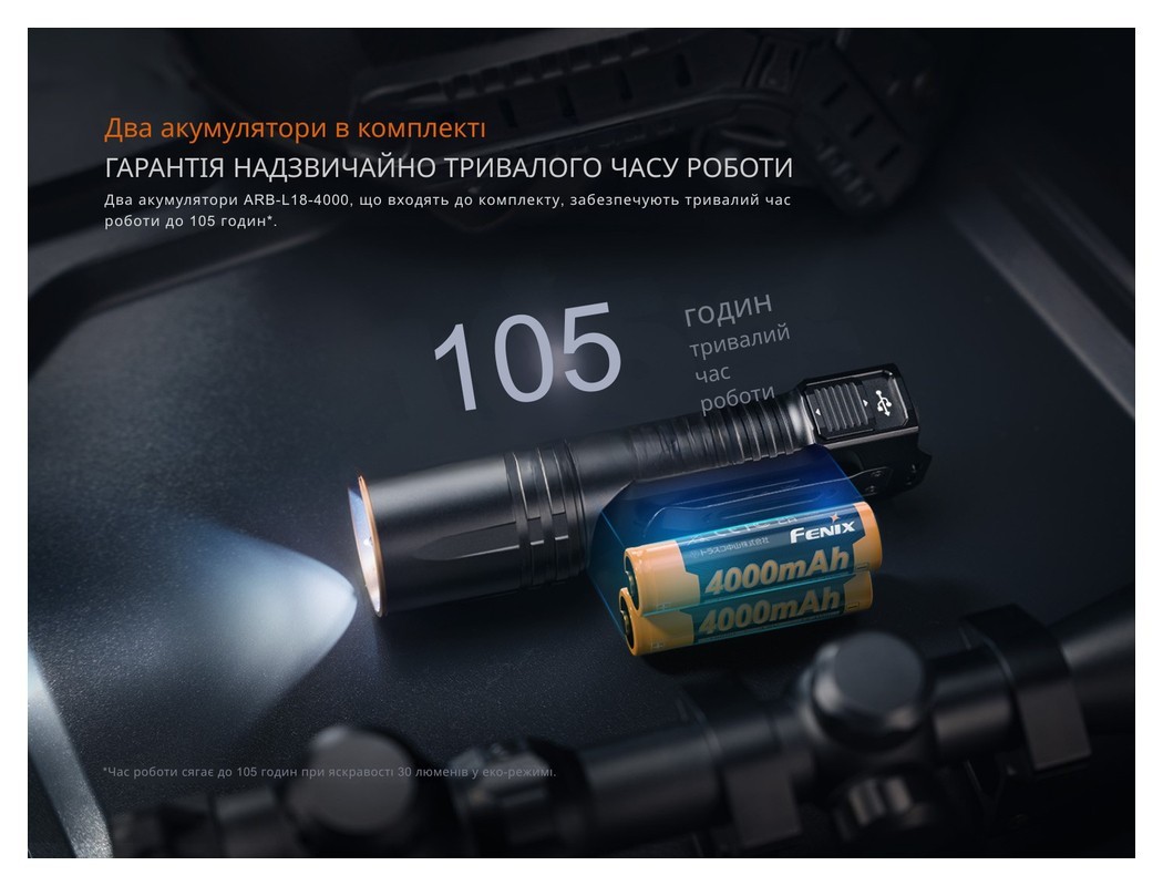 Ліхтар тактичний з червоним світлом Fenix TK35R 5800 лм | Лімітована серія, укр, укр