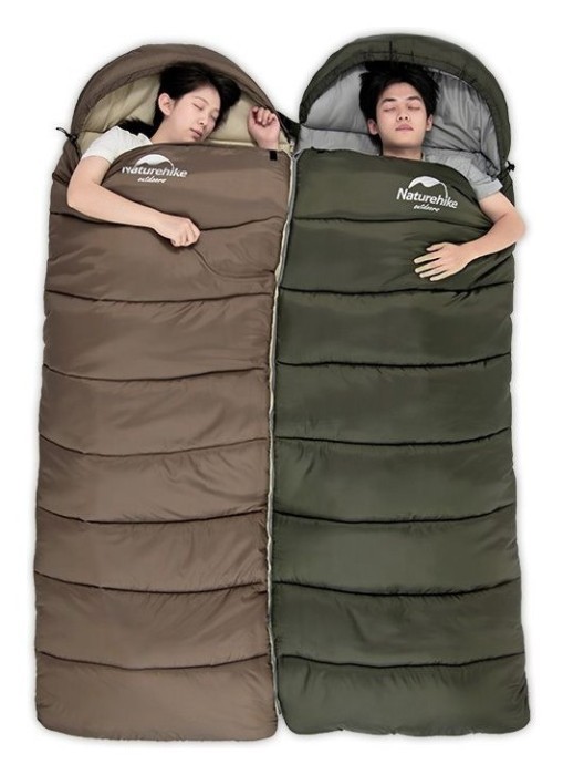 Спальник з капюшоном Naturehike U250S NH20MSD07, (0°C), правий, коричневий