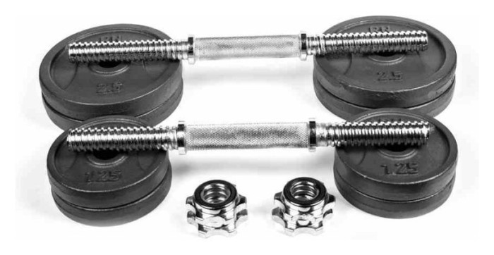 Гантели разборные металлические 2 по 8,5 кг. RN-Sport