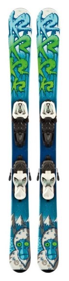Ліжі гірські комплект для підлітків K2 Indy+MOD4.5 Fastrak2 S200-285 76см Green/blue/white (1020405.109.1+1021019.109), укр