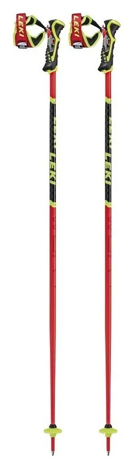 Палки для гірських лиж Leki WCR TBS SL 3D 115см Fluorescent red/black/neon yellow (65067751-WRH) (130 см чорний, флуоресцентний червоний, неоновий жовтий)