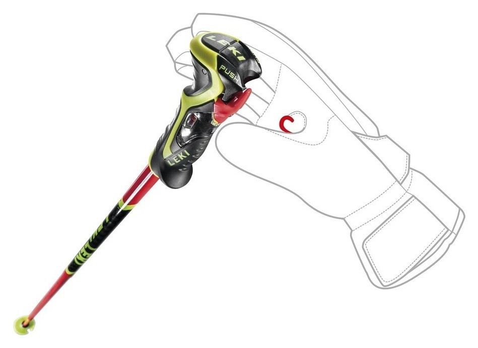 Палки для горных лыж Leki WCR TBS SL 3D 115см Fluorescent red/black/neon yellow (65067751-WRH)