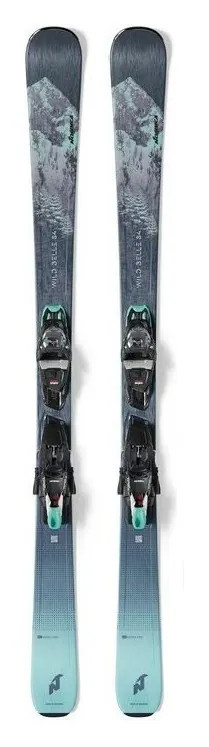 Лижі гірські комплект Nordica WILD BELLE DC 84 W+TP2LT11 FDT 150см Black/teal (0A1264OC) WRH (156 см чорний/бірюзовий)
