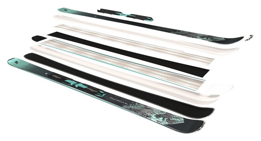 Лижі гірські комплект Nordica WILD BELLE DC 84 W+TP2LT11 FDT 150см Black/teal (0A1264OC) WRH, укр, укр