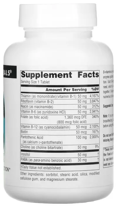 Vitamin B-50 Complex 50mg - 100 tabs