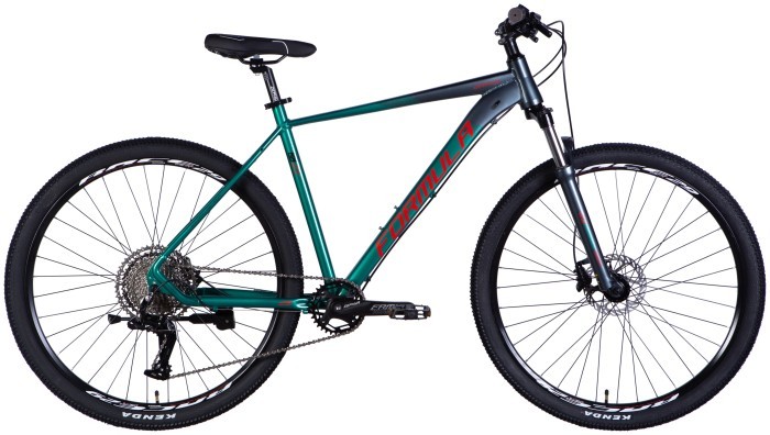 Велосипед AL 29" Formula ZEPHYR PRO HDD рама-21" темно-серебристый с зеленым 2025