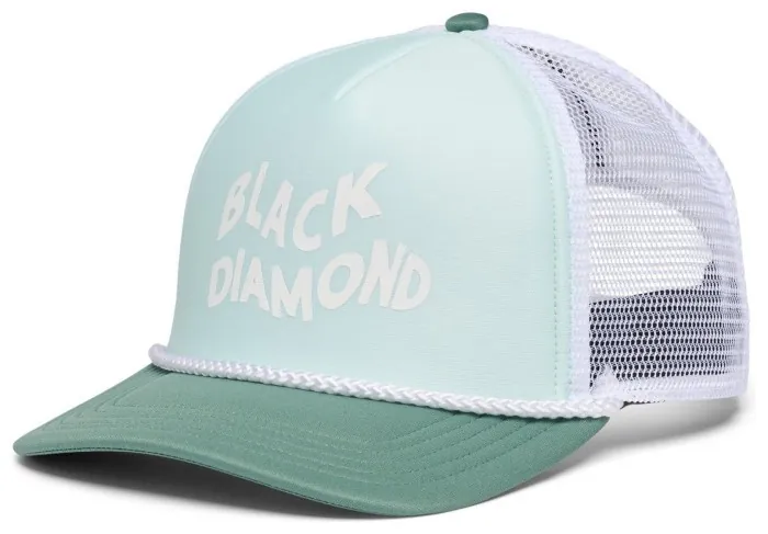 Кепка Black Diamond Flat Bill Trucker Hat, One Size, Foam Green/Laurel Green/White Black Diamond