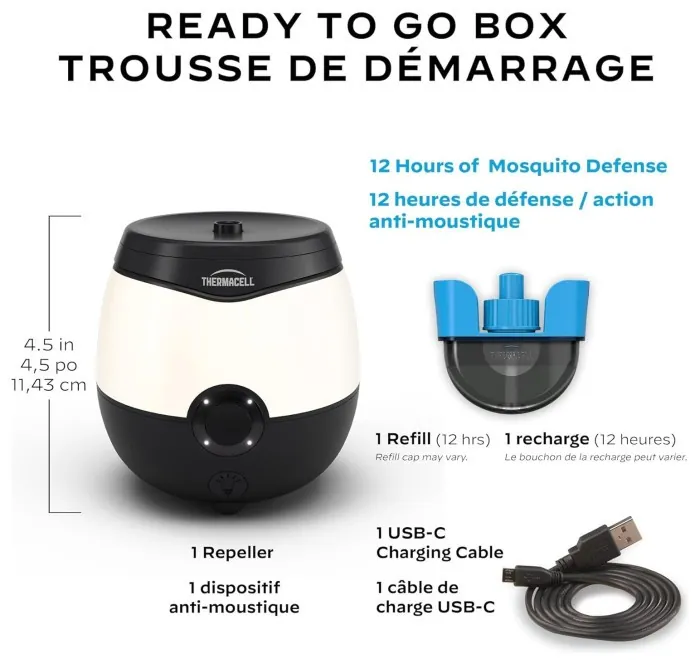 Устройство от комаров Thermacell (1200.06.04) EL55 Recharagable Zone Mosquito Protection + GLOW LIGHT 2025