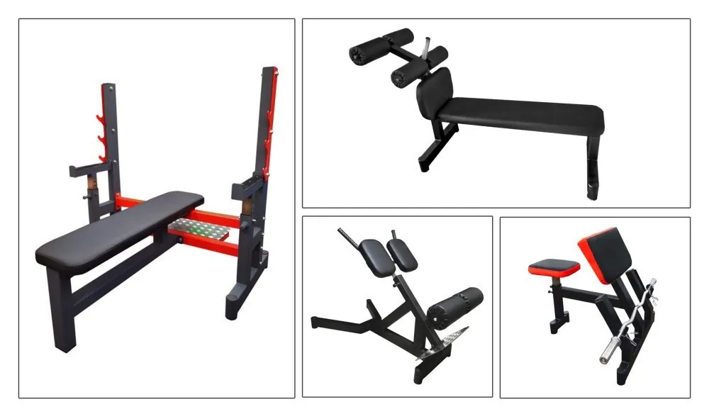 Професійний набір RN Olympic benches лавок для залу (жим, Скотта, прес, гіперекстензія) (RNS_Olimpbench)
