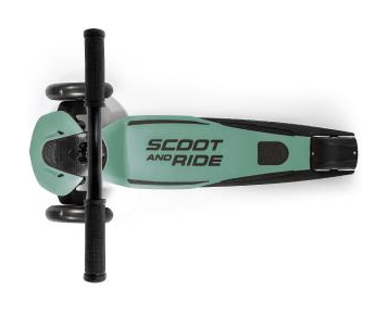 Самокат Scoot and Ride серії Highwaykick-5 з колесами що світяться сіро-зелений, 5+ до 80кг