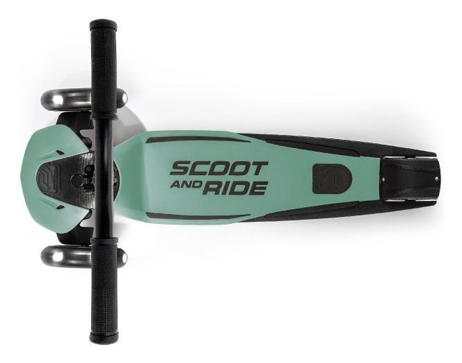 Самокат Scoot and Ride серії Highwaykick-5 з колесами що світяться сіро-зелений, 5+ до 80кг, укр, укр