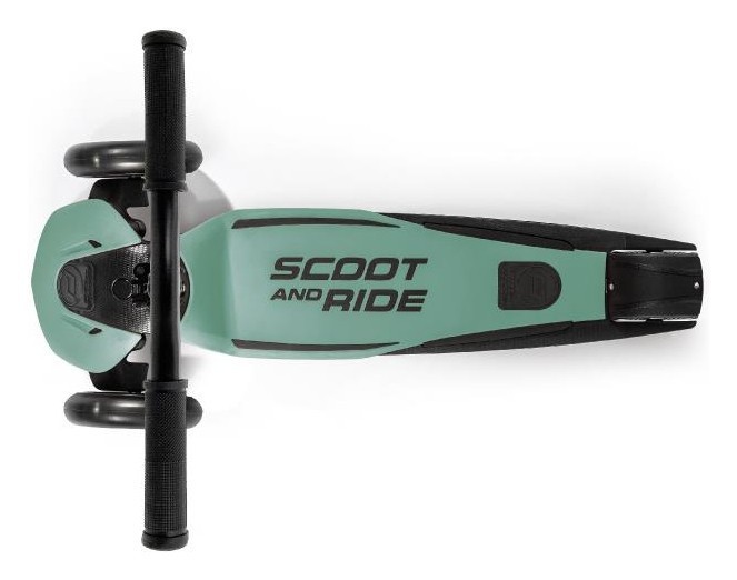 Самокат Scoot and Ride серії Highwaykick-5 з колесами що світяться сіро-зелений, 5+ до 80кг, укр, укр