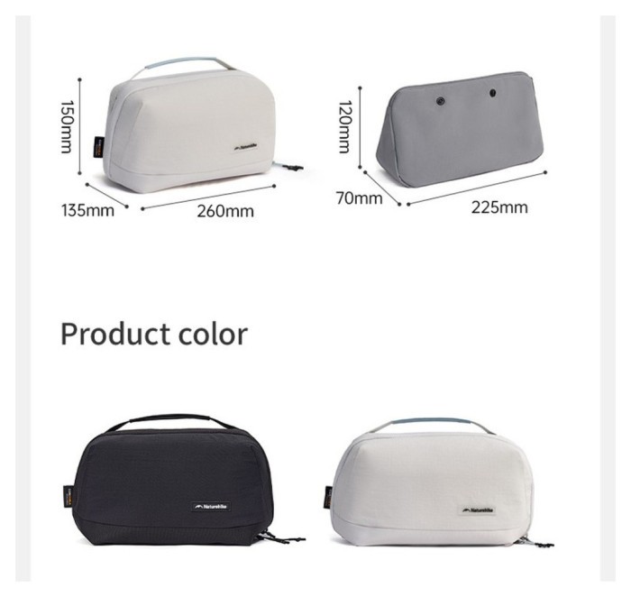 Косметичка Naturehike CNK2450XB019, чорна, укр, укр