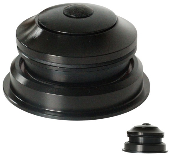 Рульова колонка безрізьбова напівінтегр. 1-1/8”-1.5” чорний Kenli KL-B330 з прехідником під конусний стакан для вилки  (30), укр