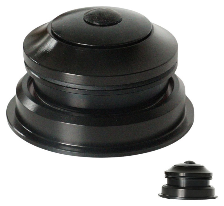 Рульова колонка безрізьбова напівінтегр. 1-1/8”-1.5” чорний Kenli KL-B330 з прехідником під конусний стакан для вилки  (30)