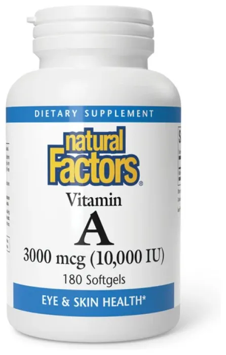 Vitamin A 3000mcg 10000IU - 180 softgels