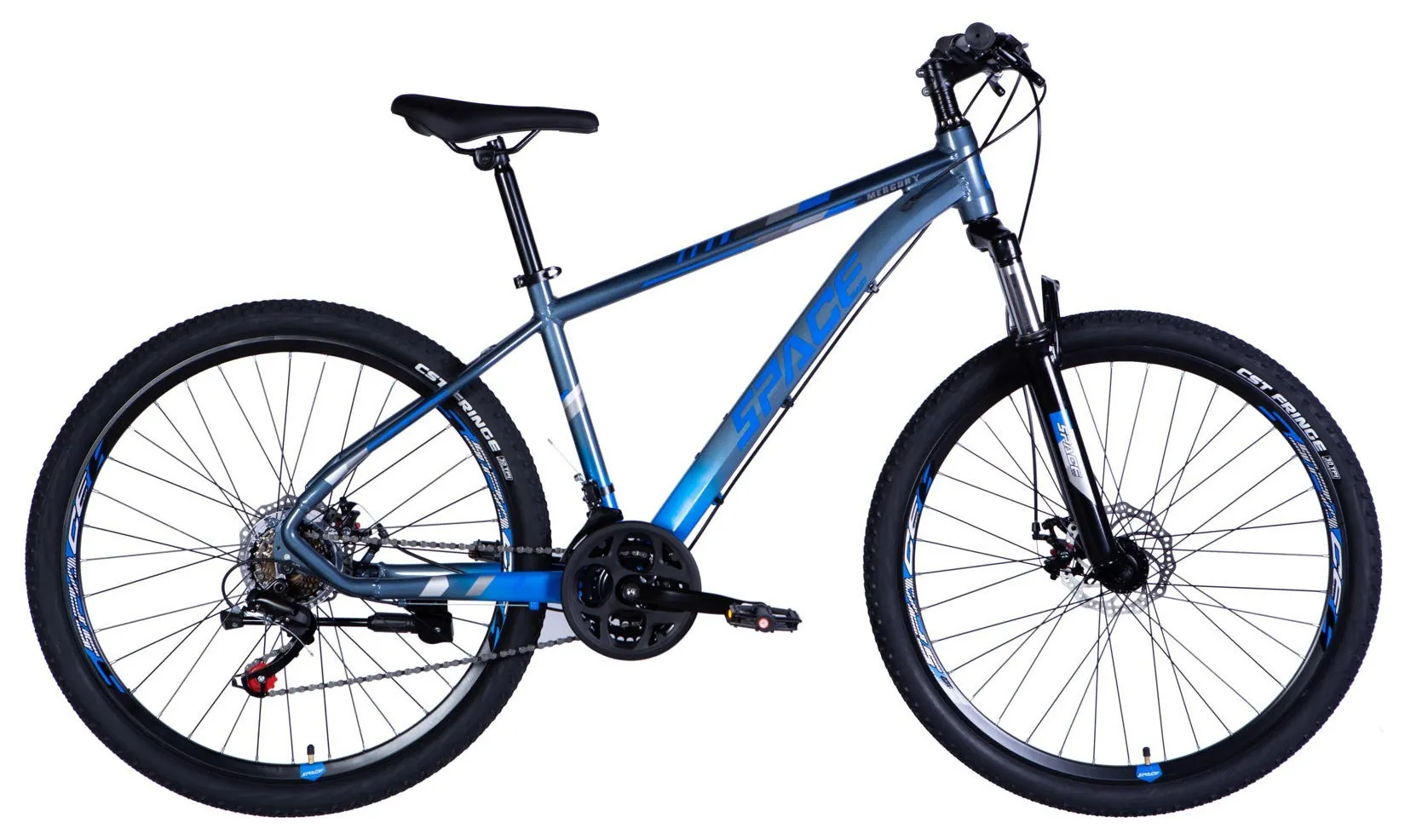 Велосипед AL 27.5" SPACE MERCURY DD FR рама-17" сіро-синій 2026 (OPS-SP-27.5-078)