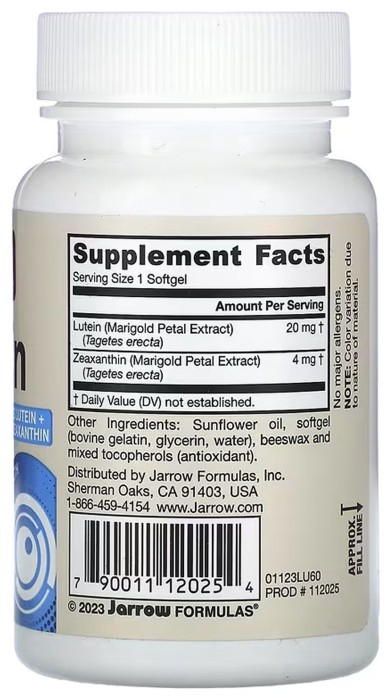 Lutein 20mg - 60 softgels