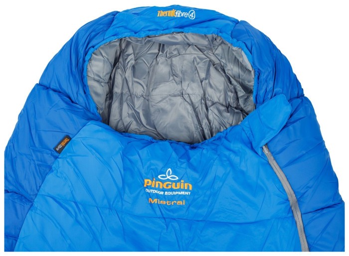 Спальный мешок Pinguin Mistral PFM (3/-3°C), 195 см - Right Zip, Blue