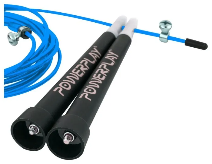 Скакалка швидкісна PowerPlay 4202 Ultra Speed Rope Синя (2,9m.)