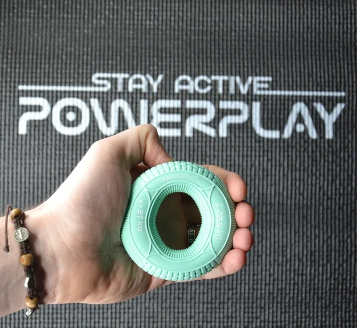 Эспандер кистевой силиконовый PowerPlay PP-4330 Hand Grip Loops Medium 22.5-27 кг. Мятный