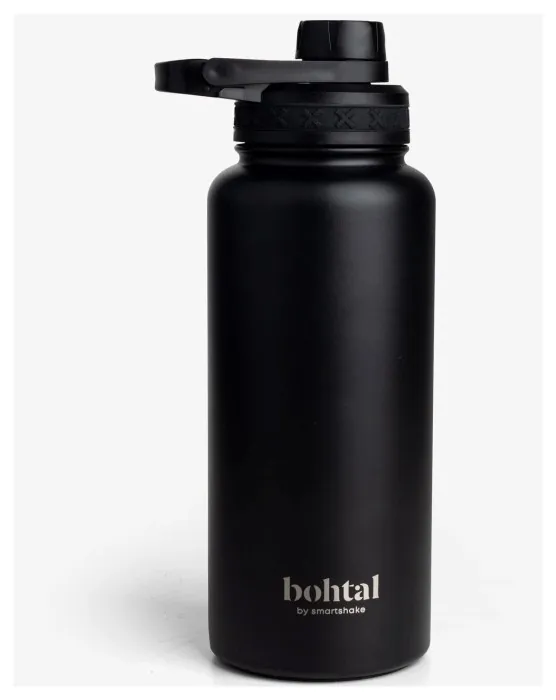 Бутылка для воды металлическая с двойной вакуумной изоляцией Bohtal Insulated Sports Bottle 960 ml/32 oz Black
