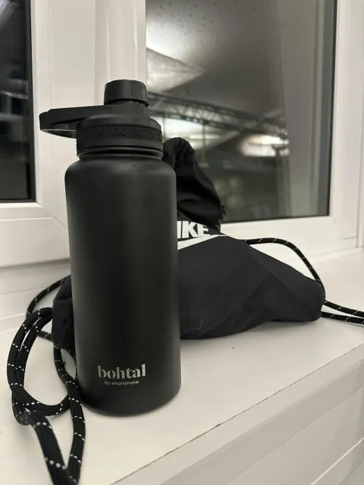 Бутылка для воды металлическая с двойной вакуумной изоляцией Bohtal Insulated Sports Bottle 960 ml/32 oz Black