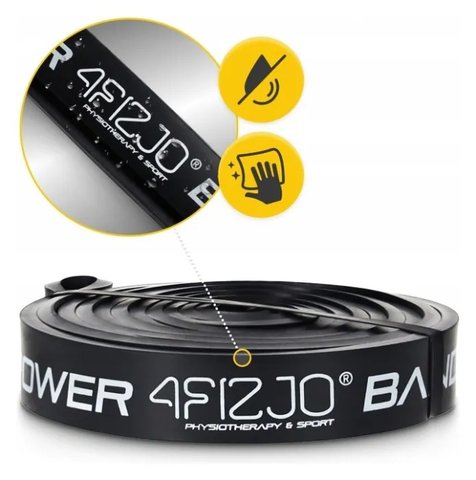 Еспандер-петля 4FIZJO Power Band 22 мм 12-17 кг резина для фітнесу і спорту Black (P-5907222931066)