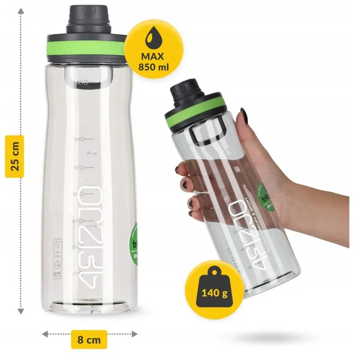 Бутылка для воды спортивная 4FIZJO 850 мл Green (P-5905973403801)